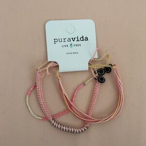 Pura Vida Pink Multi-String Bracelet Set